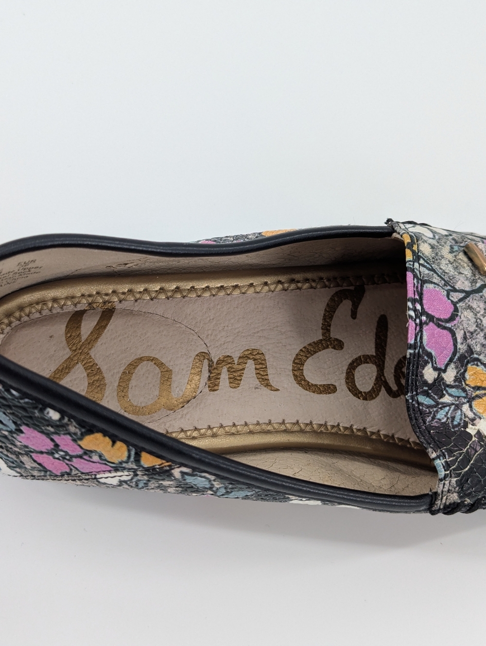 Sam Edelman Loraine Floral Python Bit Loafers Office Workwear 6 Feminine Slip On - Picture 7 of 9